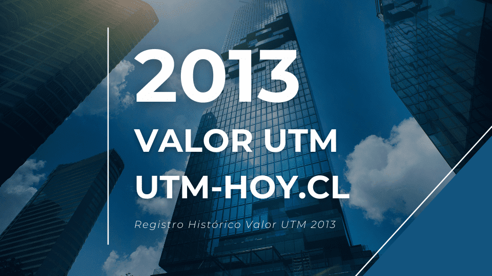 Valor histórico de la UTM del año 2013